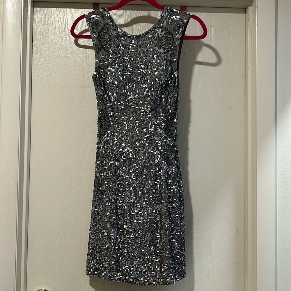 Scala Silver Sequin Dress